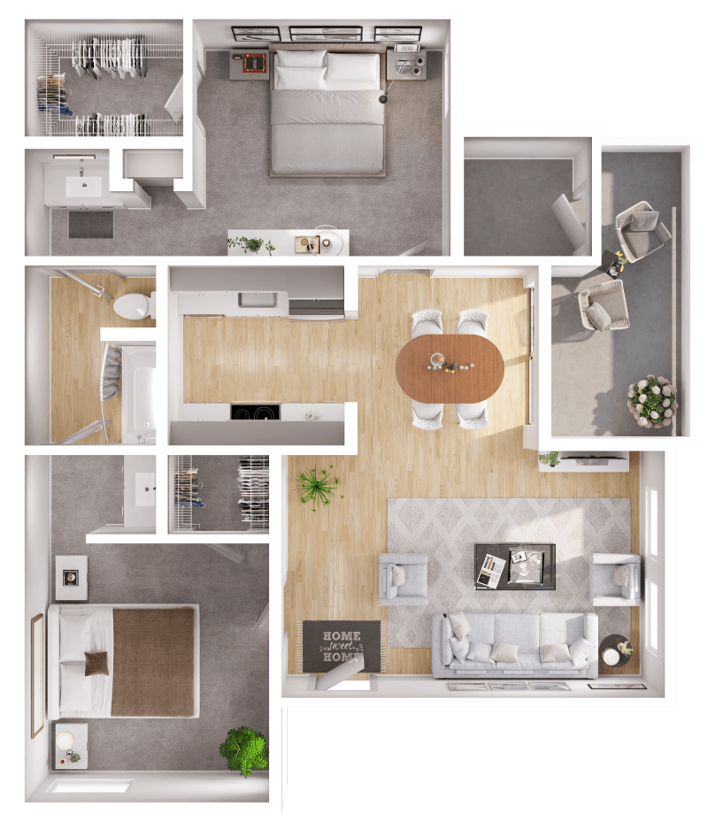 Floor plan layout diagram for 2A Renovation 3